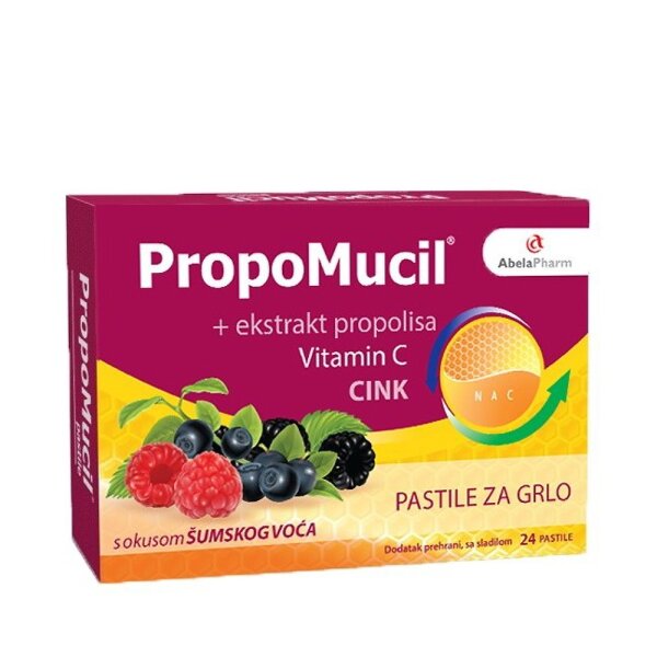 PropoMucil pastile za grlo šumsko voće 24 komada