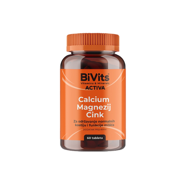 BiVits Activa Kalcij Magnezij i Cink 60 tableta