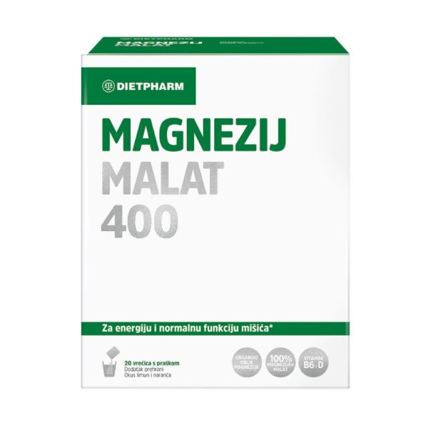 Dietpharm Magnezij 400 Malat 20 vrećica