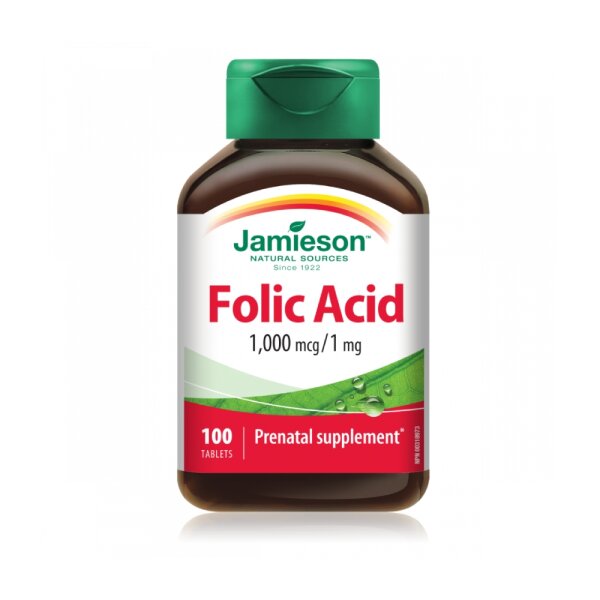 Jamieson folna kiselina 1000 μg, 100 tableta