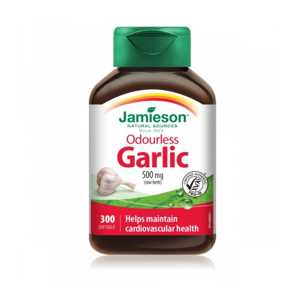 Jamieson češnjak bez mirisa 500 mg, 300 kapsula
