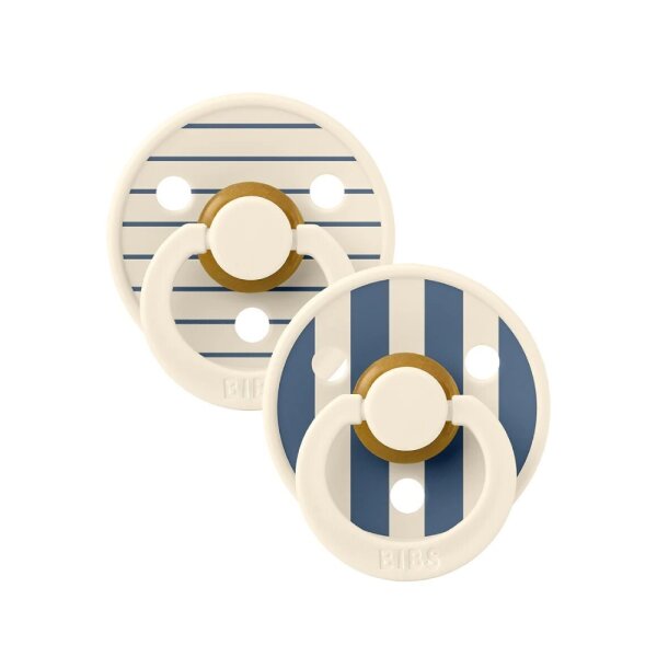 Bibs Duda Colour kaučuk 1 Pin-Ivory/Blue