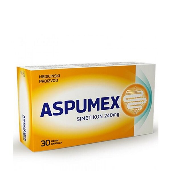 Aspumex Simetikon 240 mg 30 mekih kapsula