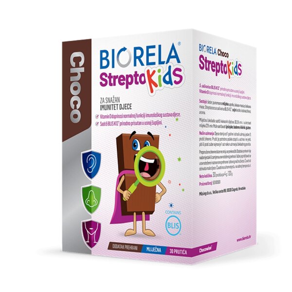 Biorela Choco Strepto Kids prutići 30 komada