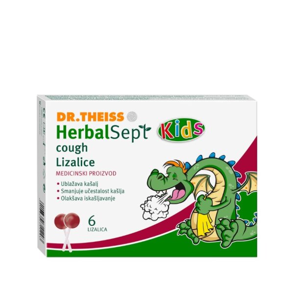 Herbalsept kids kašalj lizalice 6 komada