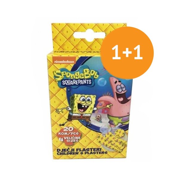 Lola Care Dječji flaster Spužva Bob skockani 20 komada