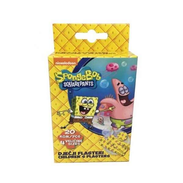 Lola Care Dječji flaster Spužva Bob skockani 20 komada