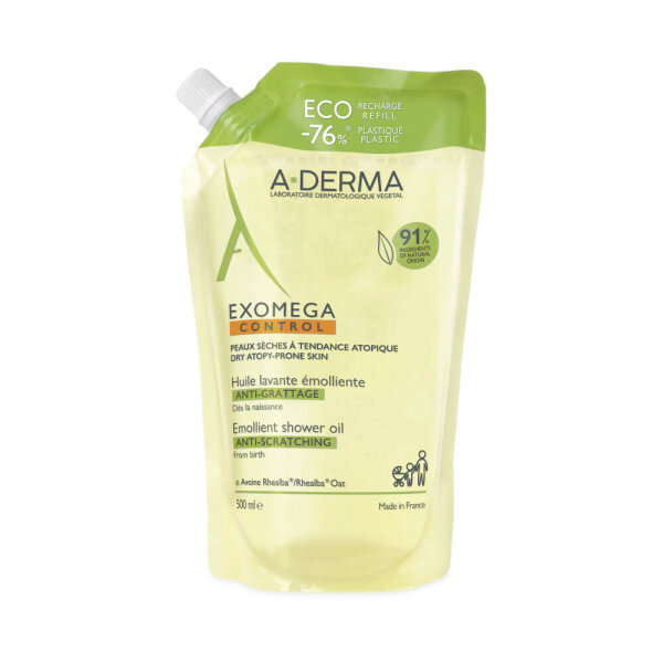 A-Derma Exomega control emolijentno ulje za tuširanje za atopičnu kožu 500 ml refill