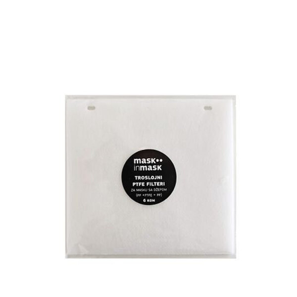 Medikor PTFE troslojni filteri za višekratnu, platnenu masku sa džepom 6 kom