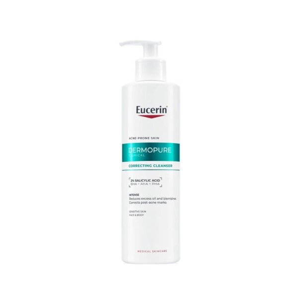 Eucerin DermoPure Clinical Gel za čišćenje lica s trostrukim djelovanjem, 400 ml